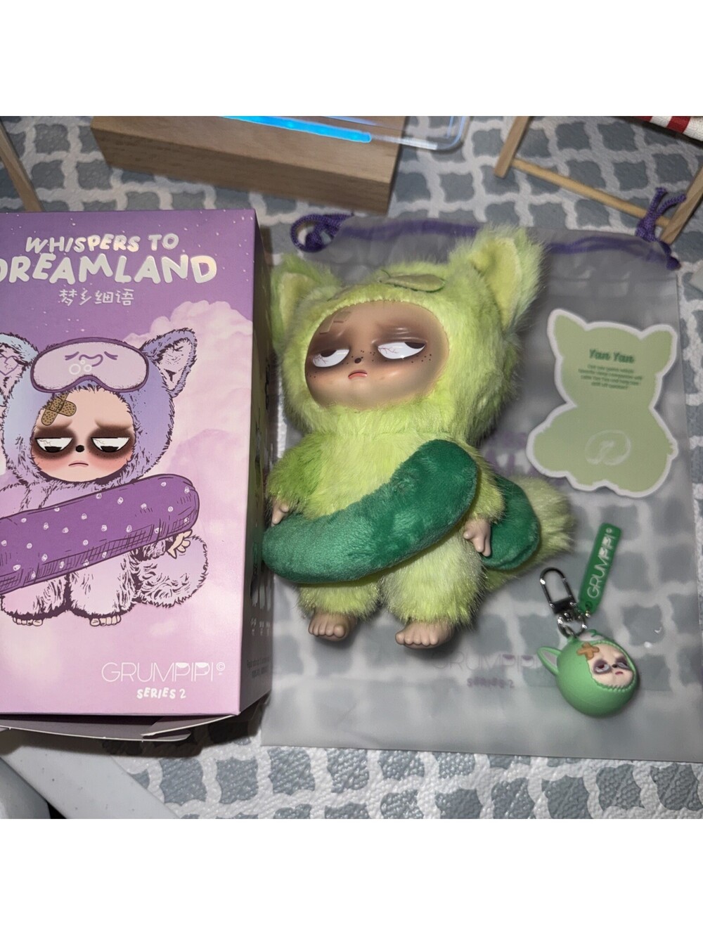 NEW V2 Sleepless Grumpipi Whispers To Dreamland Confirmed YAN YAN + Keychain